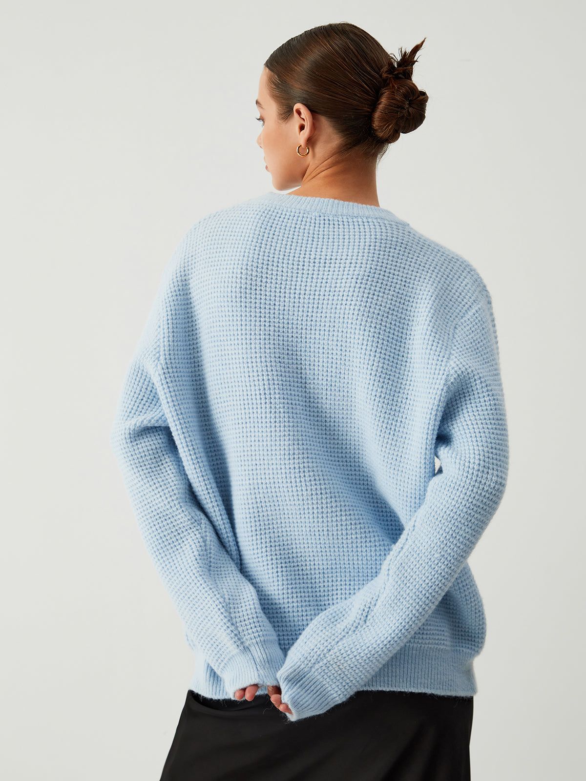 Baby Blue Oversized Sweater sold by COMMENSE product image thumbnail 4