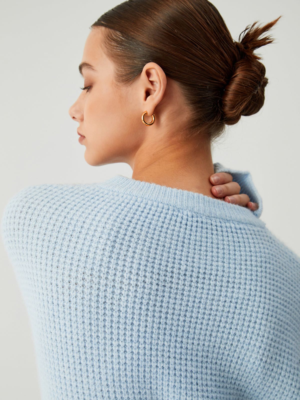 Baby Blue Oversized Sweater sold by COMMENSE product image thumbnail 5