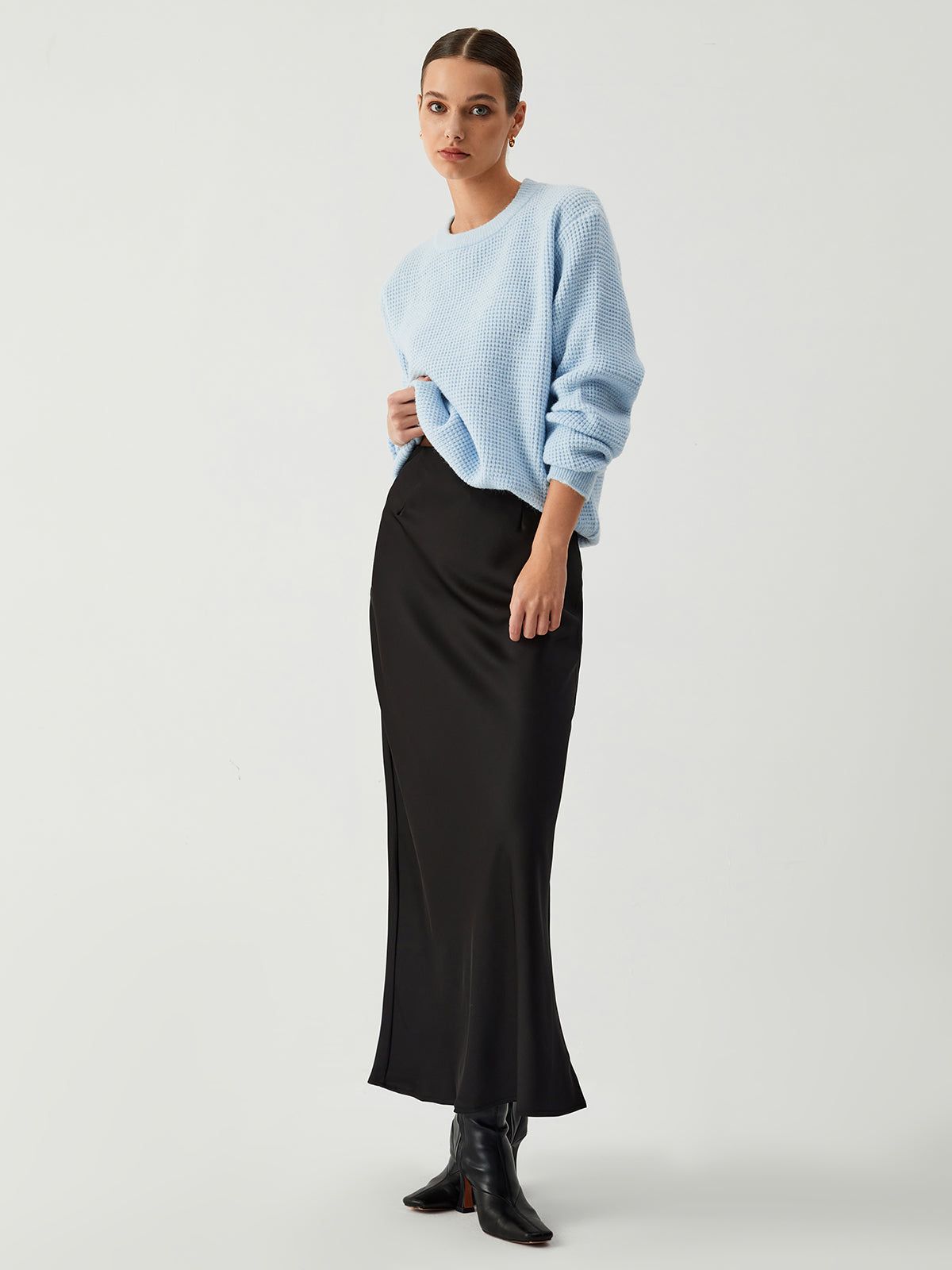 Baby Blue Oversized Sweater sold by COMMENSE product image thumbnail 2