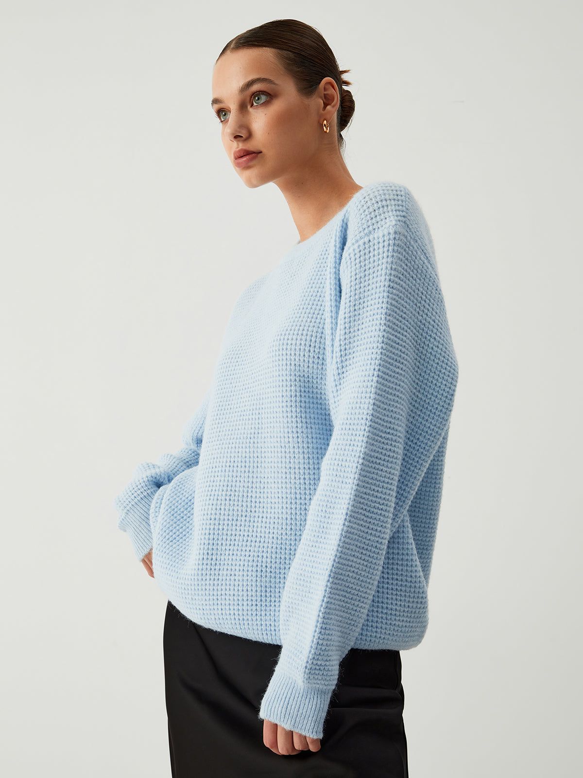 Baby Blue Oversized Sweater sold by COMMENSE product image thumbnail 3