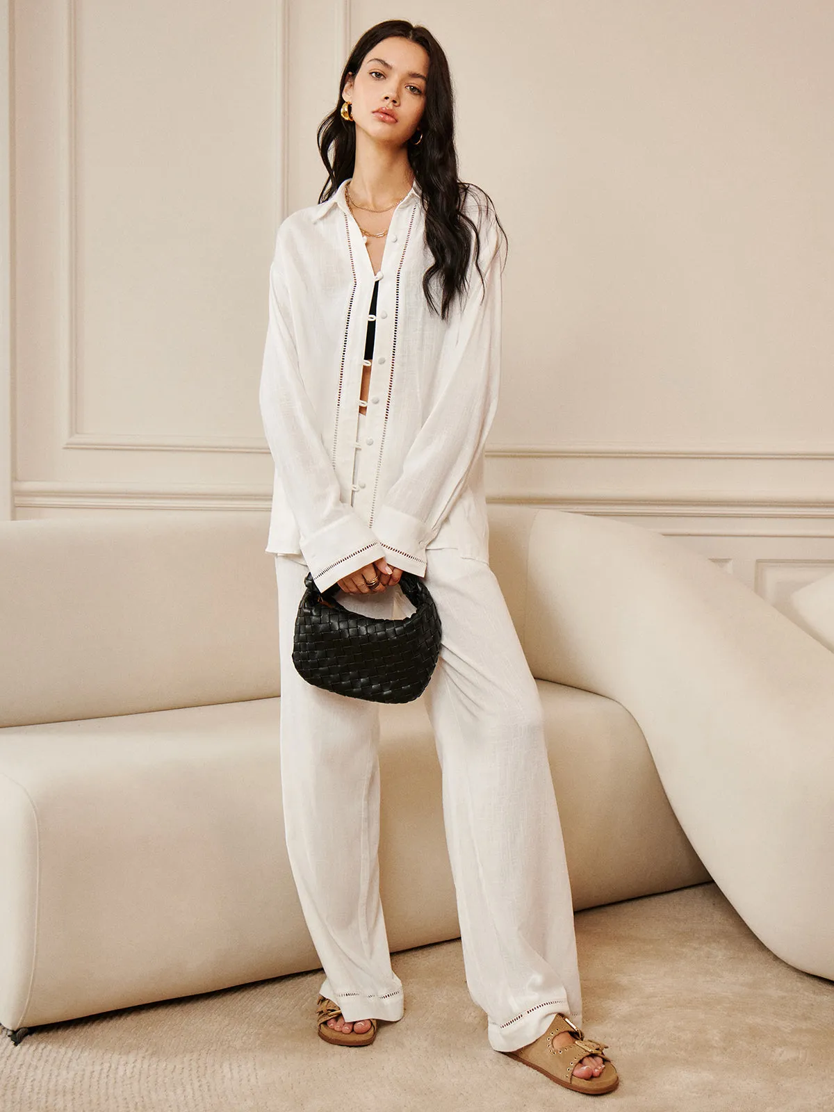 Cotton & Linen Home Solid Pants sold by COMMENSE product image thumbnail 2