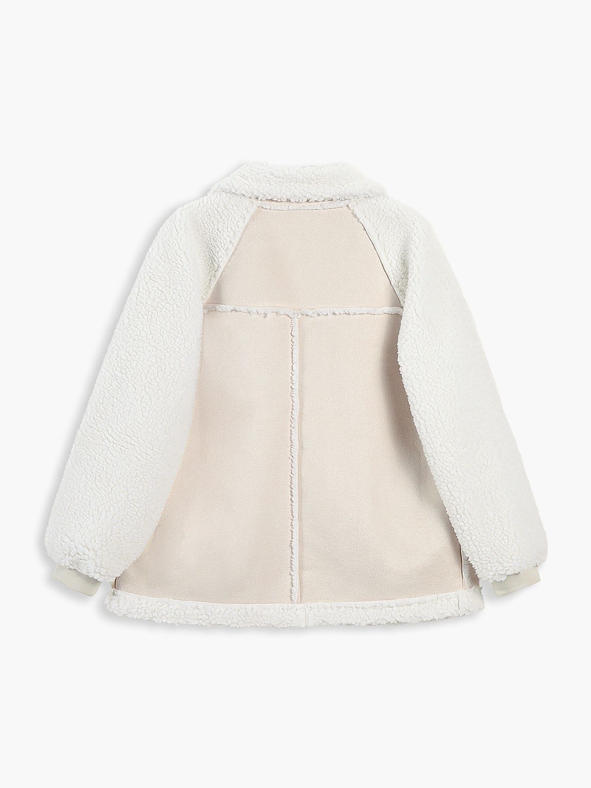 Faux Fur Lined Suede Bomber Jacket sold by COMMENSE product image thumbnail 2