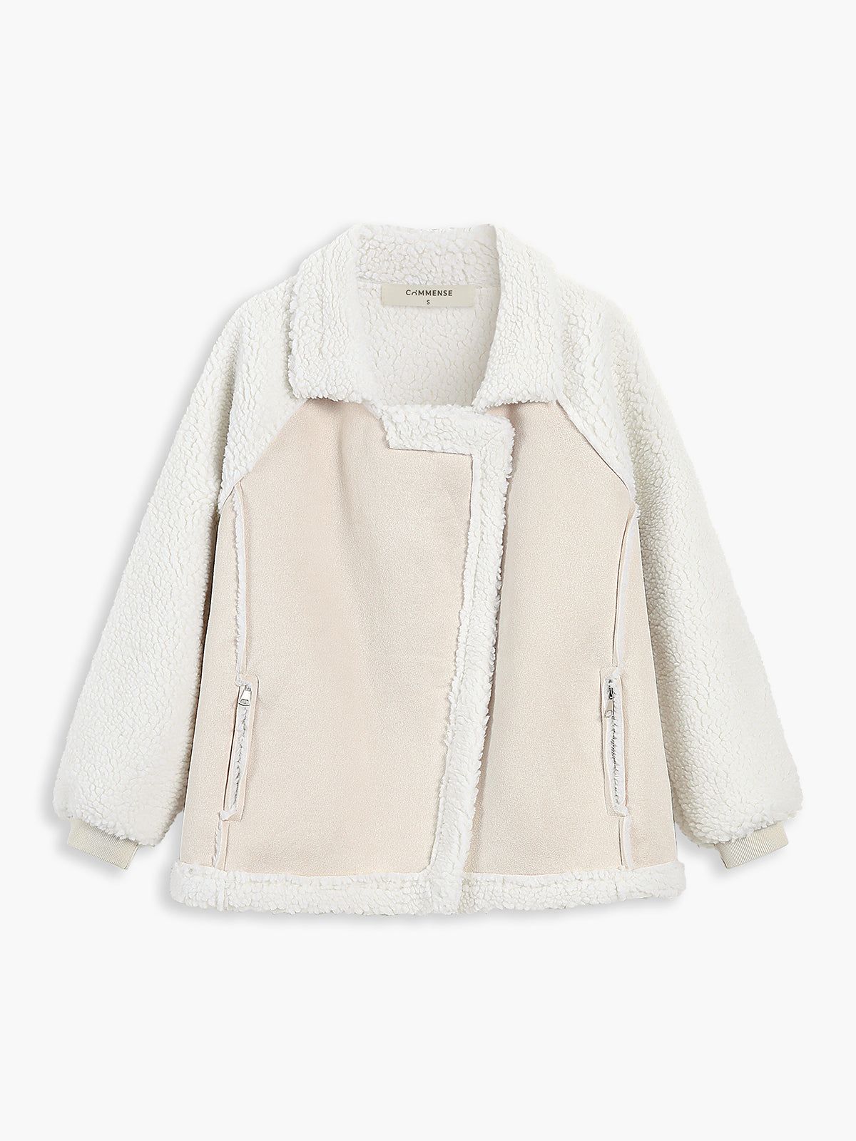 Faux Fur Lined Suede Bomber Jacket sold by COMMENSE