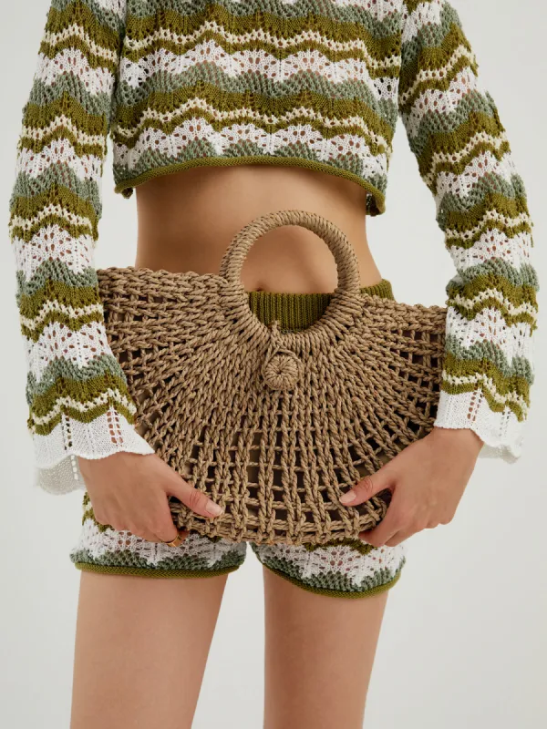 Coastal Breeze Braided Beach Bag sold by COMMENSE