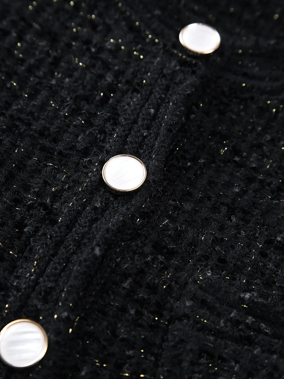 Sequined Button Down Pocket Jacket sold by COMMENSE product image thumbnail 3