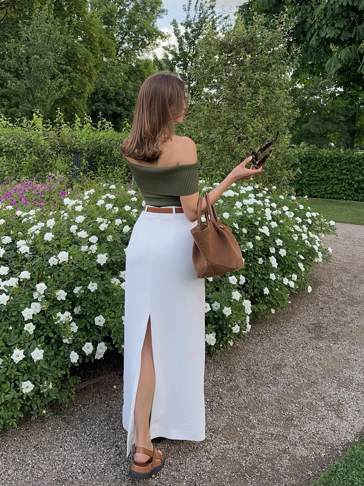 Elegant Slit Back Maxi Skirt Without Belt sold by COMMENSE product image thumbnail 2