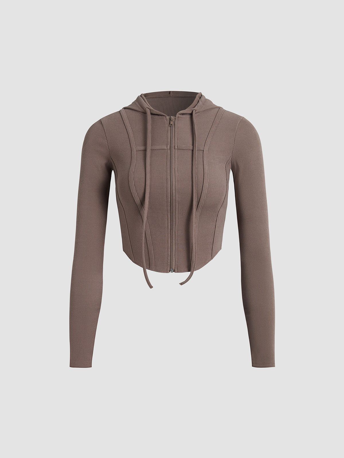 Zip Up Corset Hoodie sold by COMMENSE