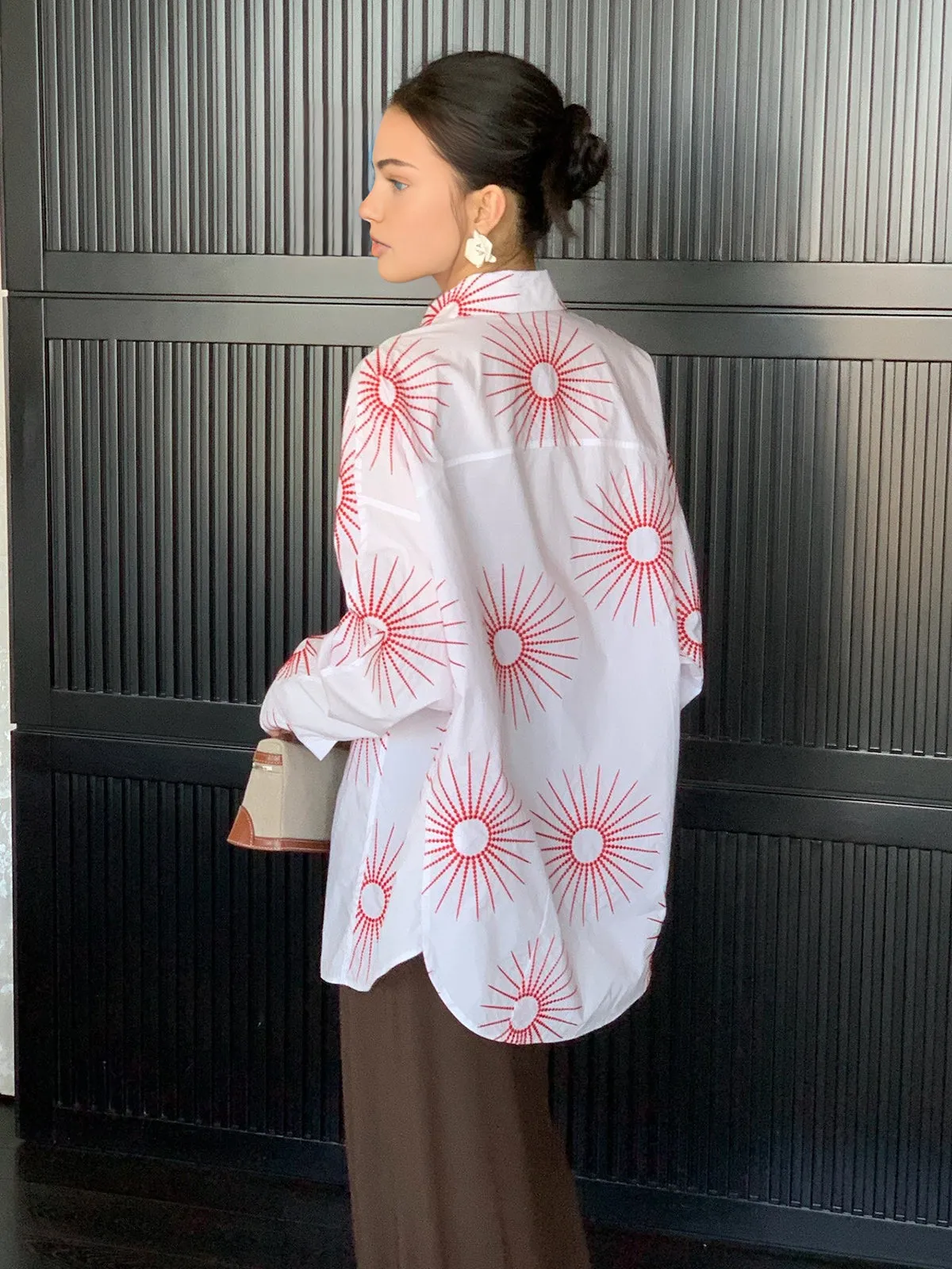 Cotton Blends Lapel Printed Shirt sold by COMMENSE product image thumbnail 5