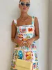 Graffiti Print Sleeveless Long Dress sold by COMMENSE