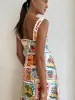 Graffiti Print Sleeveless Long Dress sold by COMMENSE