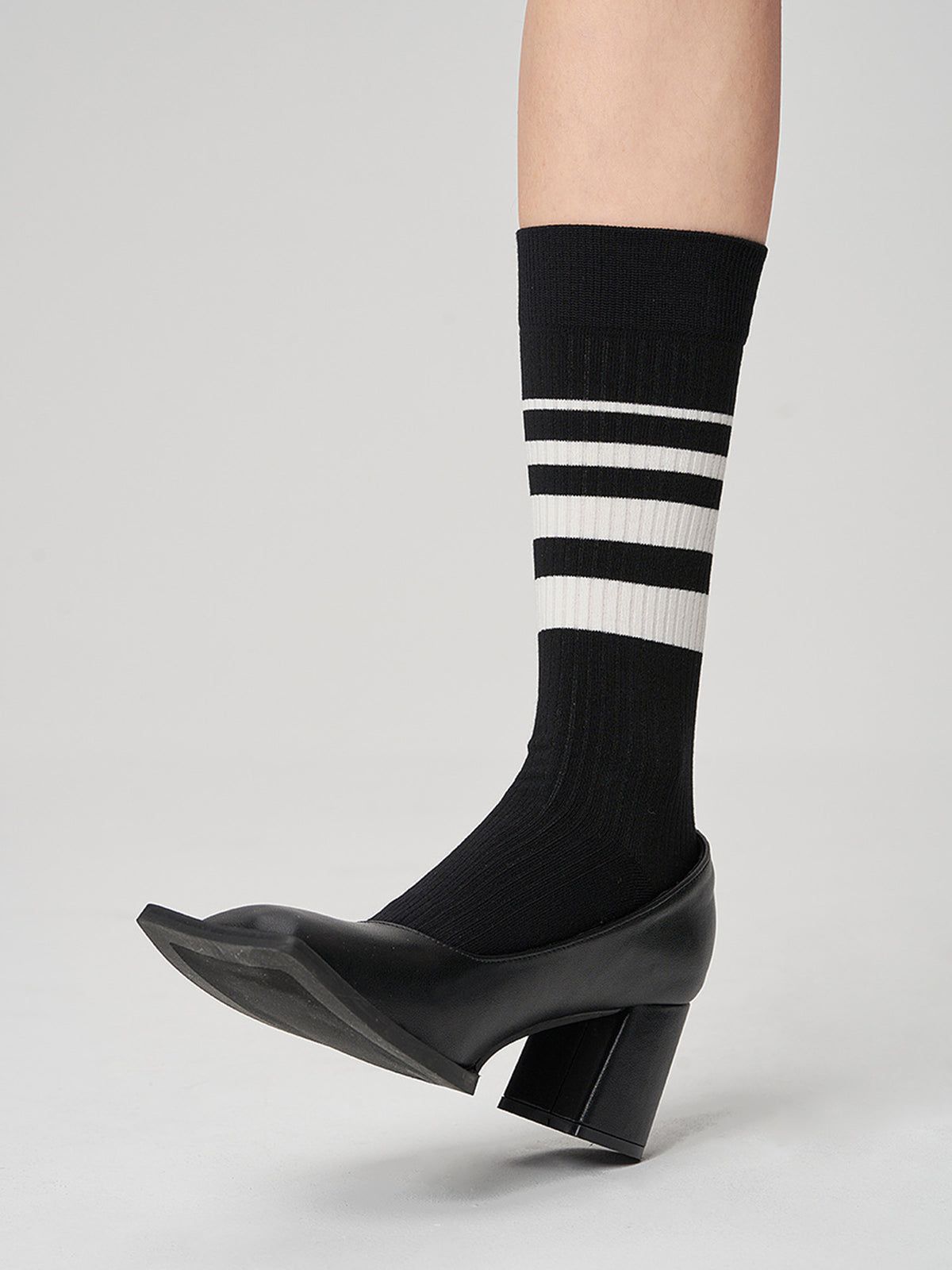 Stripe Mid Calf Socks sold by COMMENSE product image thumbnail 4
