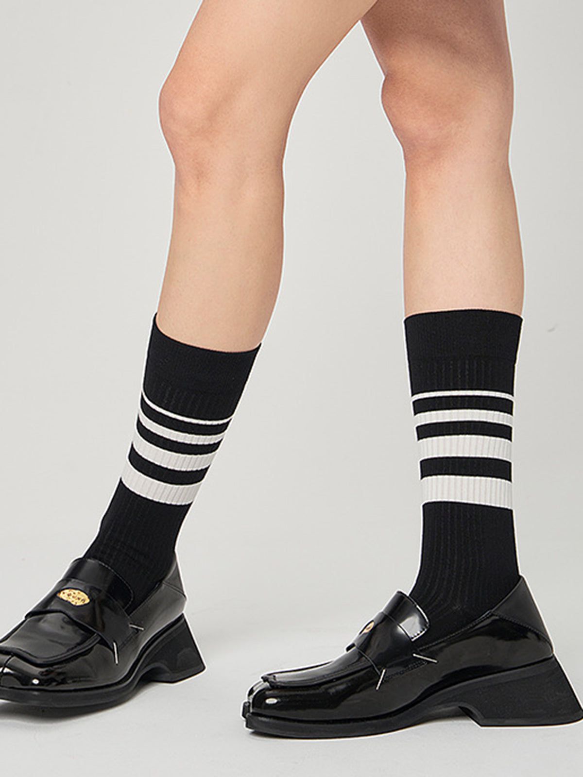 Stripe Mid Calf Socks sold by COMMENSE product image thumbnail 2