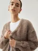 Button-down Fuzzy Cardigan sold by COMMENSE