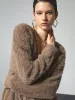 Button-down Fuzzy Cardigan sold by COMMENSE