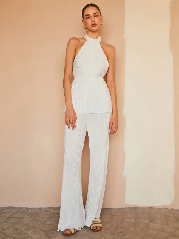 Gentle Rhythm Plisse Two Piece Pants Set sold by COMMENSE