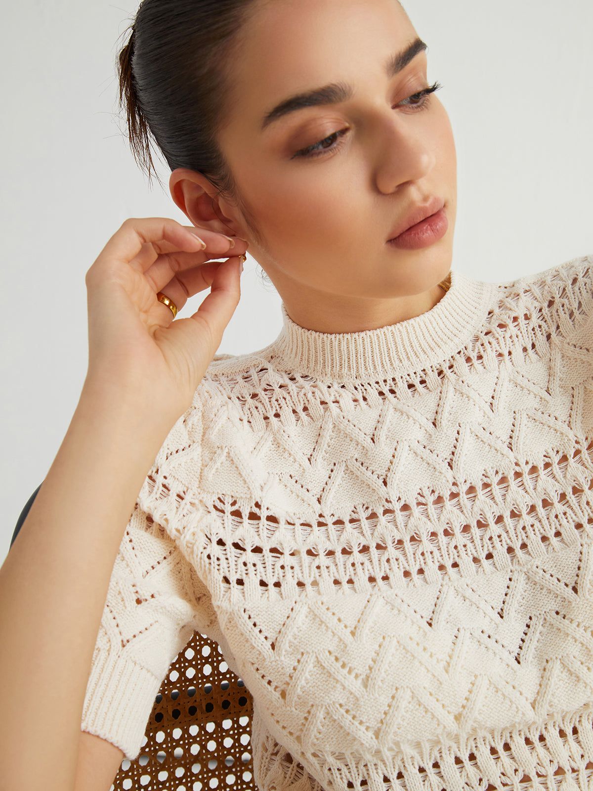 Classic Cable Knit Top sold by COMMENSE product image thumbnail 5