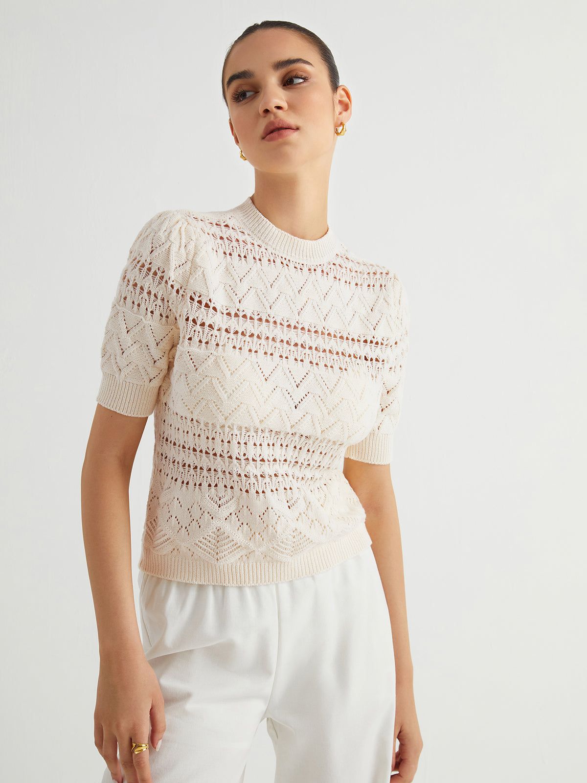 Classic Cable Knit Top sold by COMMENSE product image thumbnail 2