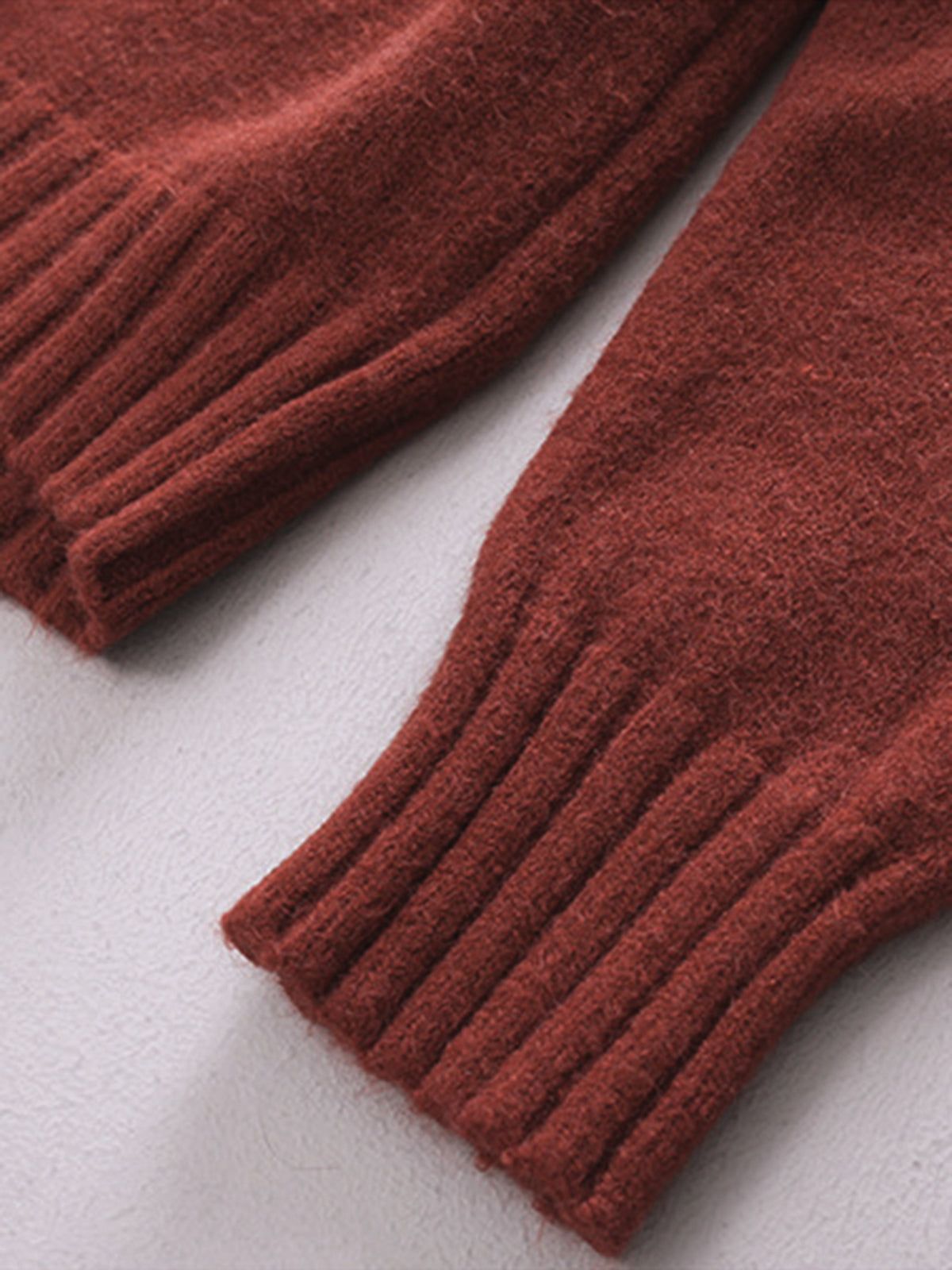 Burgundy Soft Sweater sold by COMMENSE product image thumbnail 3