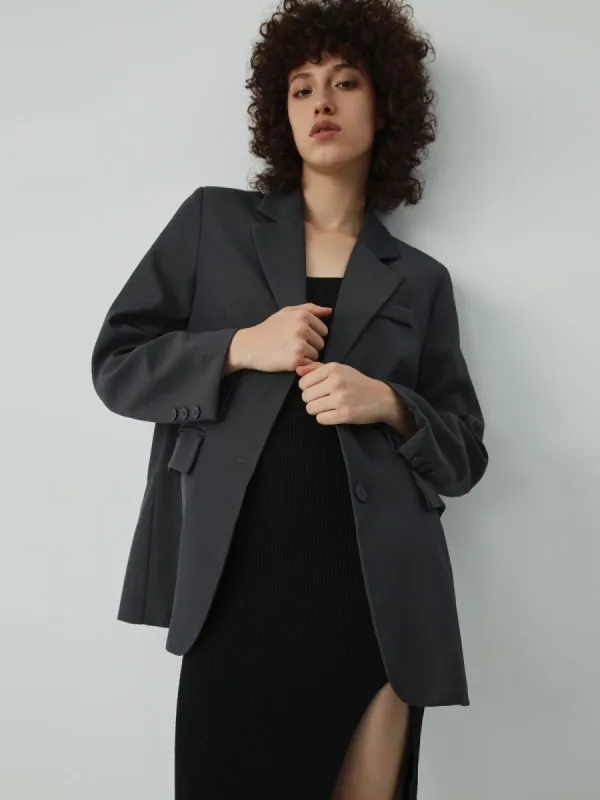 Essential Open Collar Blazer sold by COMMENSE