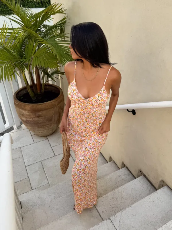 Villa Garden Floral Cami Long Dress sold by COMMENSE