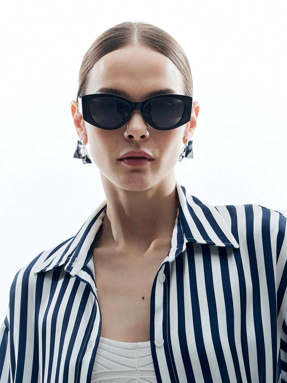 Large Frame Cat Eye Vintage Sunglasses sold by COMMENSE product image thumbnail 3