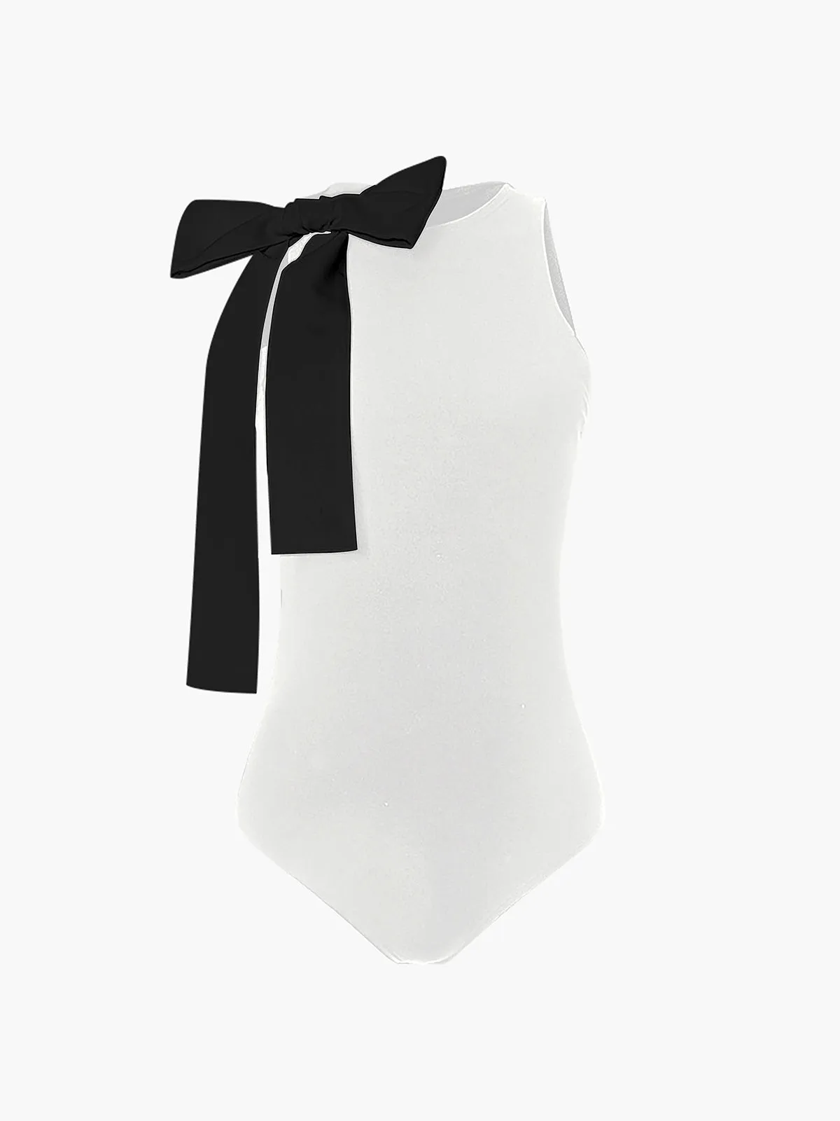 Bow Decorated Sleeveless Bodysuit sold by COMMENSE product image thumbnail 5