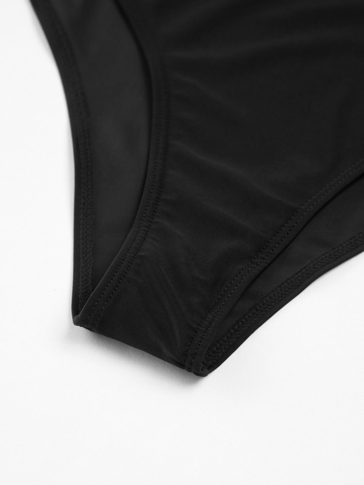 Ruffle Hem Open Back One-Piece Swimsuit sold by COMMENSE product image thumbnail 4