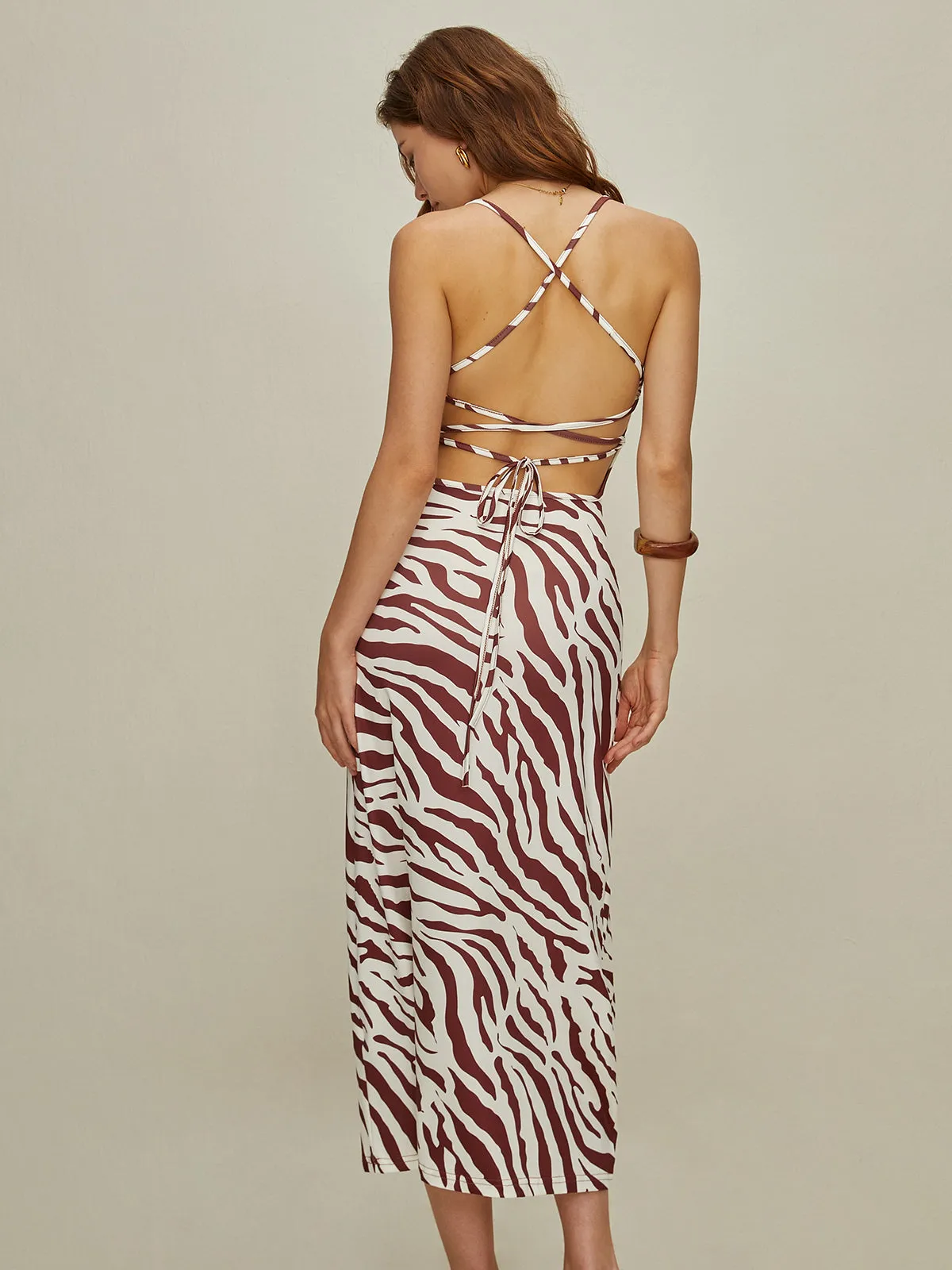 Backless Cami Midi Dress sold by COMMENSE
