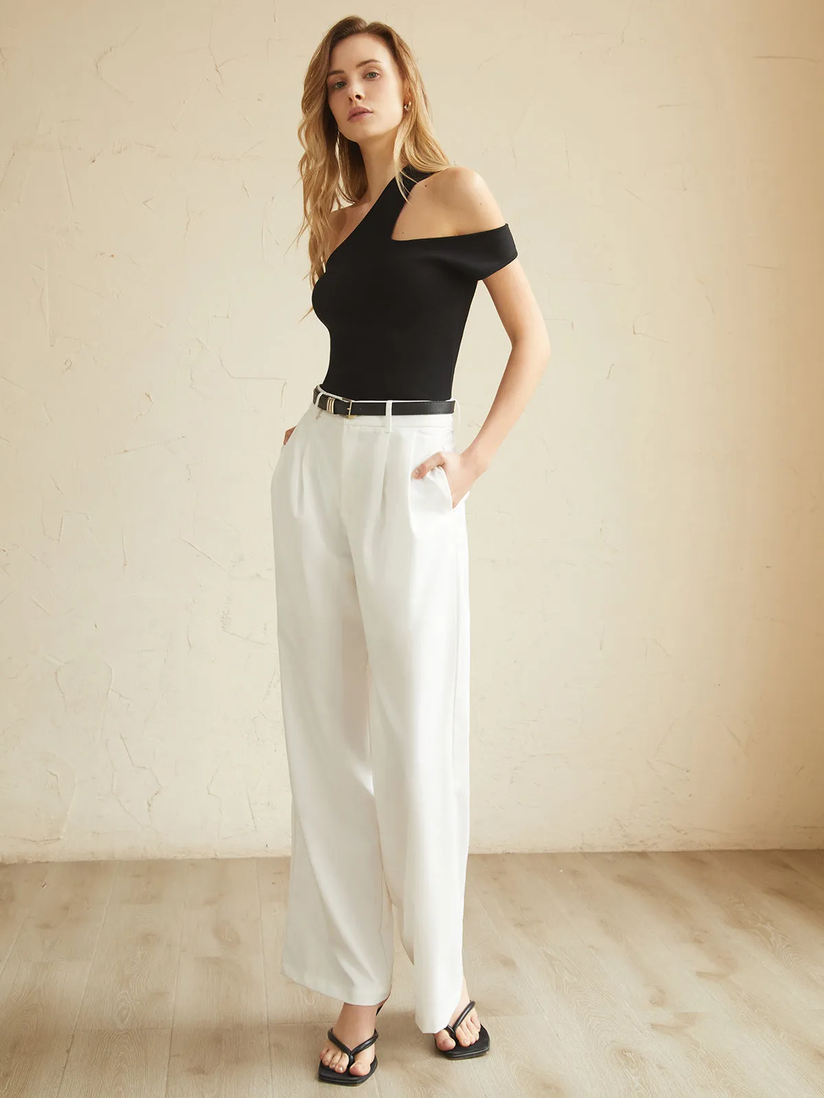 Solid Asymmetric Tank Top sold by COMMENSE product image thumbnail 3