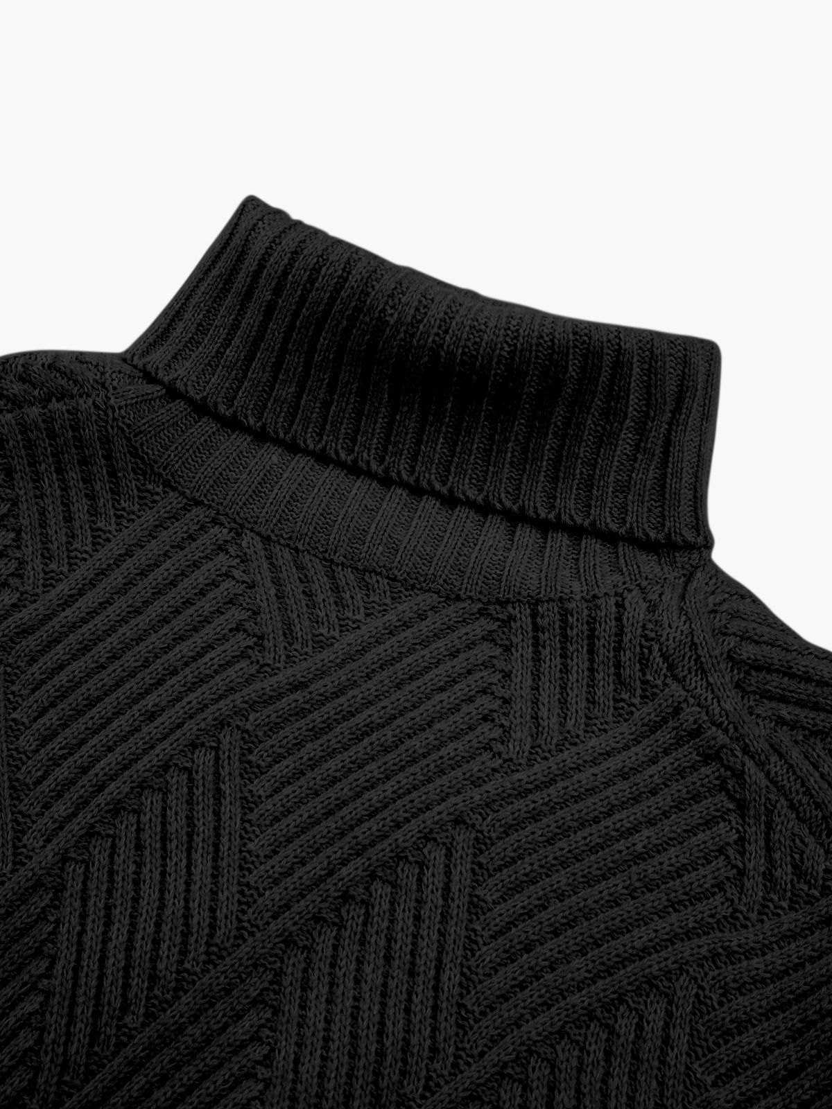 Criss Cross Knit Turtleneck Sweater sold by COMMENSE product image thumbnail 5