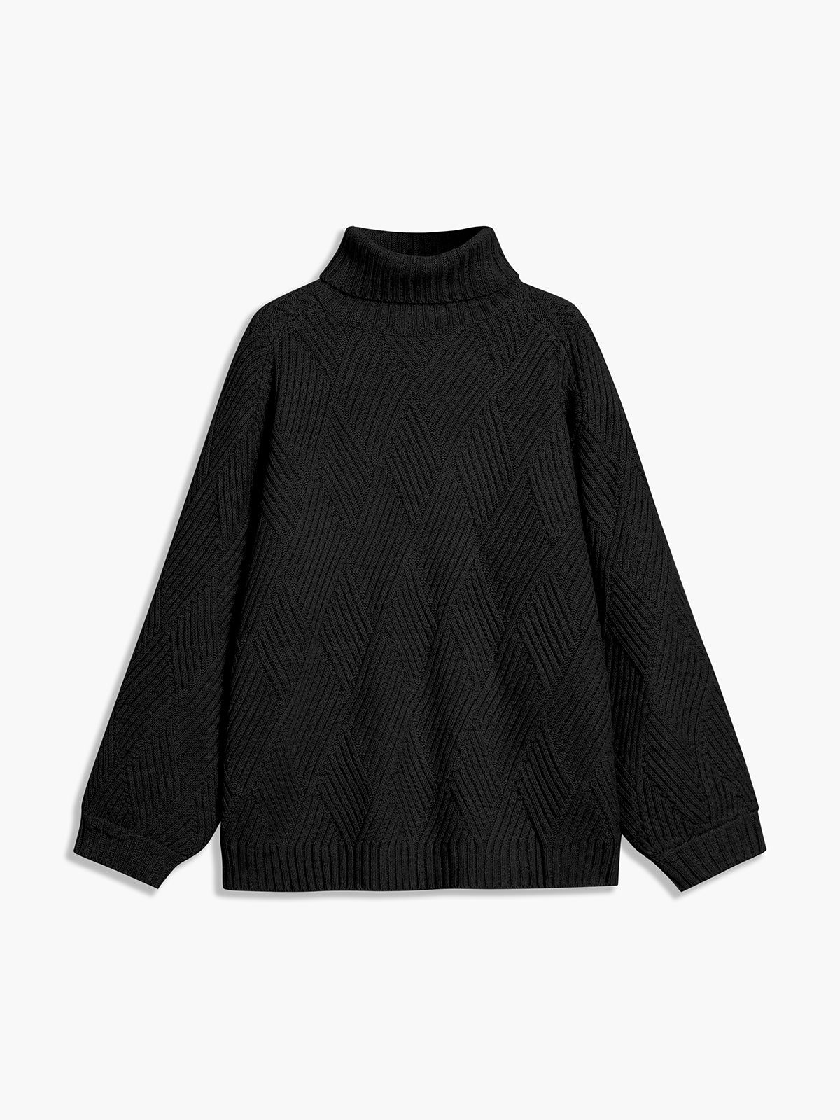 Criss Cross Knit Turtleneck Sweater sold by COMMENSE product image thumbnail 2