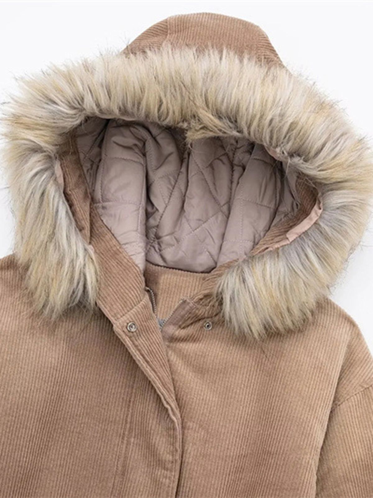 Fluffy Trim Winter Coat sold by COMMENSE product image thumbnail 2