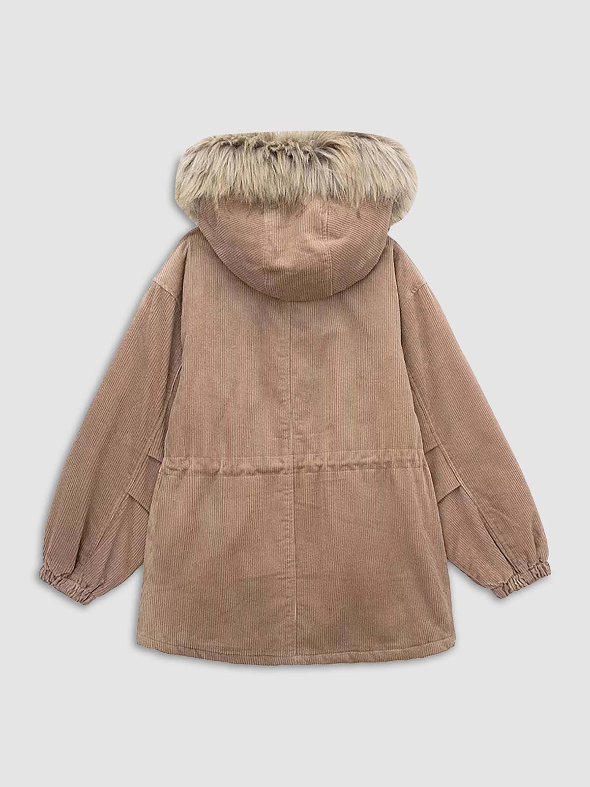 Fluffy Trim Winter Coat sold by COMMENSE product image thumbnail 4