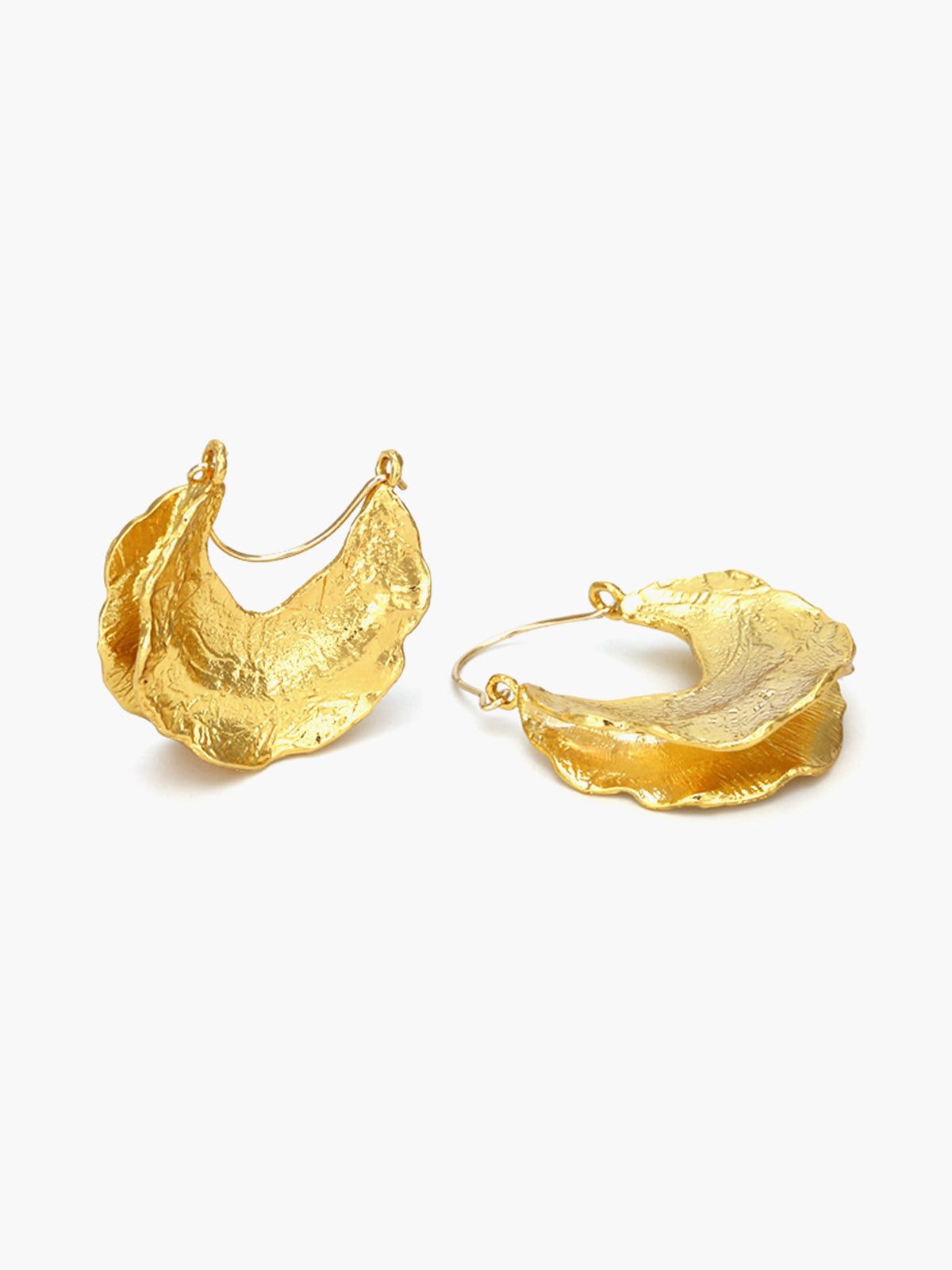 Golden Leaf Earrings sold by COMMENSE