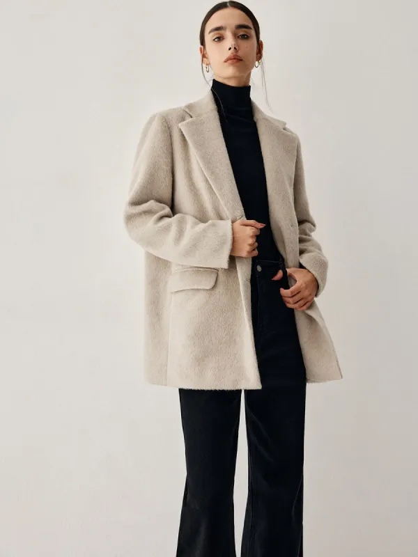 Faux Fur Single Breasted Blazer sold by COMMENSE