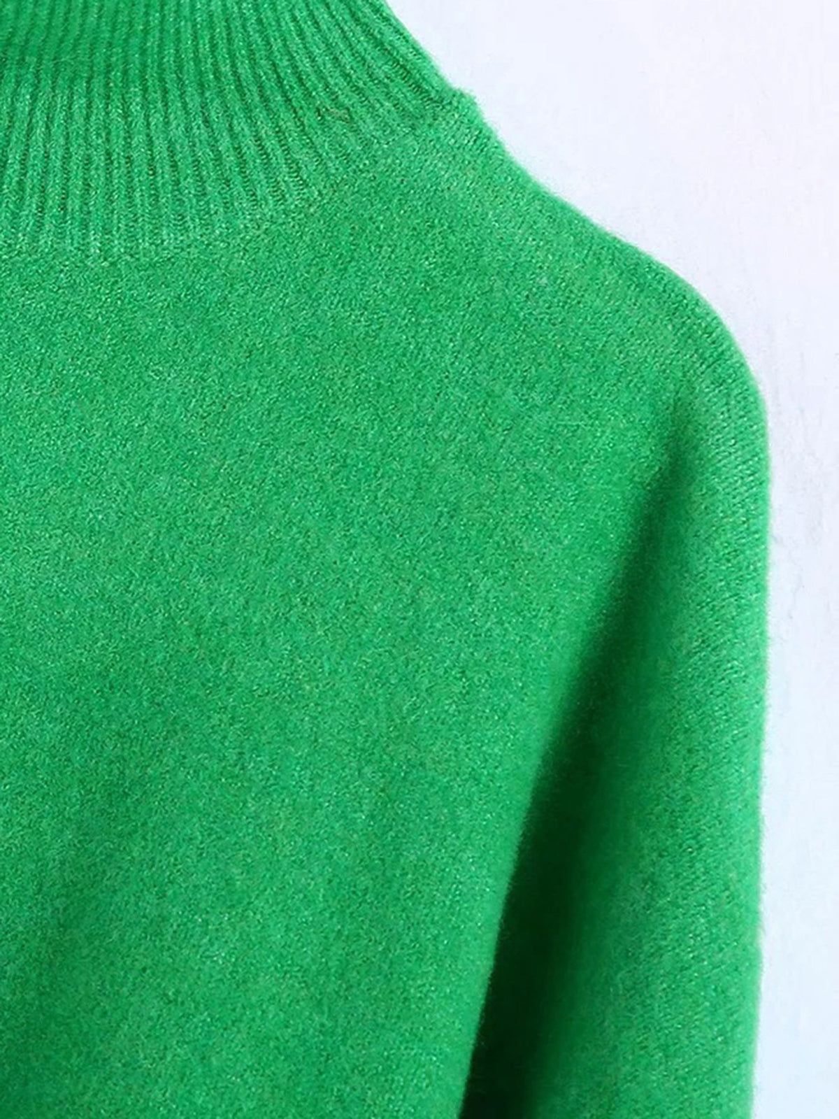 Knitted Mock Neck Sweater sold by COMMENSE product image thumbnail 3
