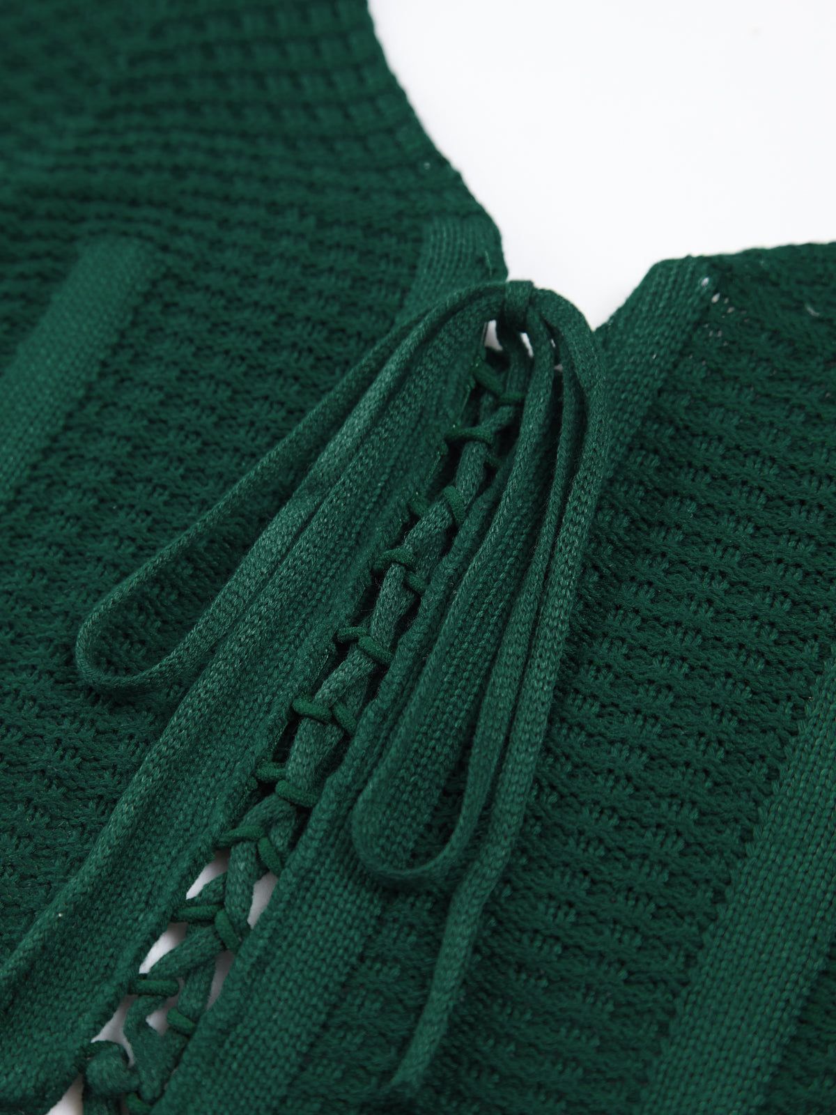 Tied Open Back Crochet Crop Top sold by COMMENSE product image thumbnail 3
