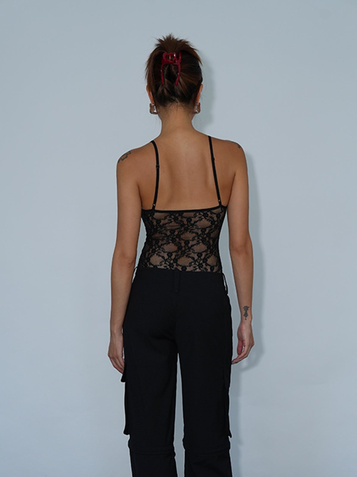 Floral Lace Cup Detail Bodysuit sold by COMMENSE product image thumbnail 3