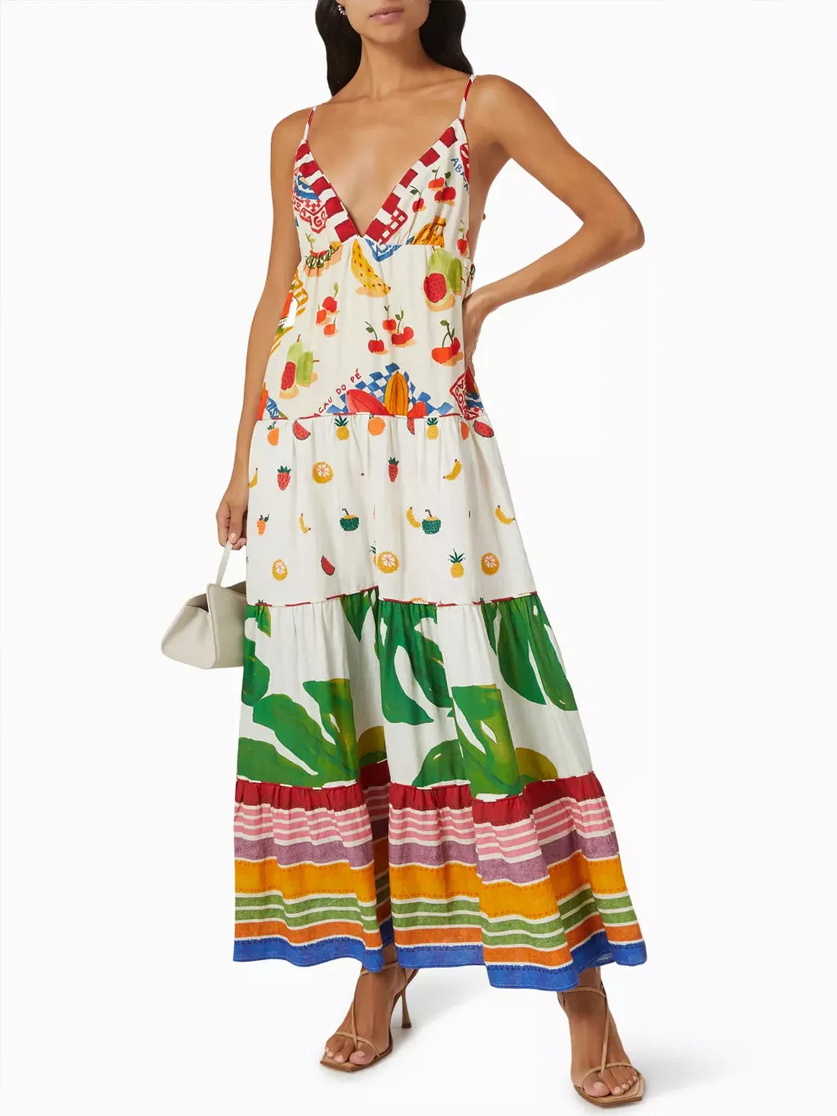 Print Sleeveless Long Dress sold by COMMENSE product image thumbnail 2