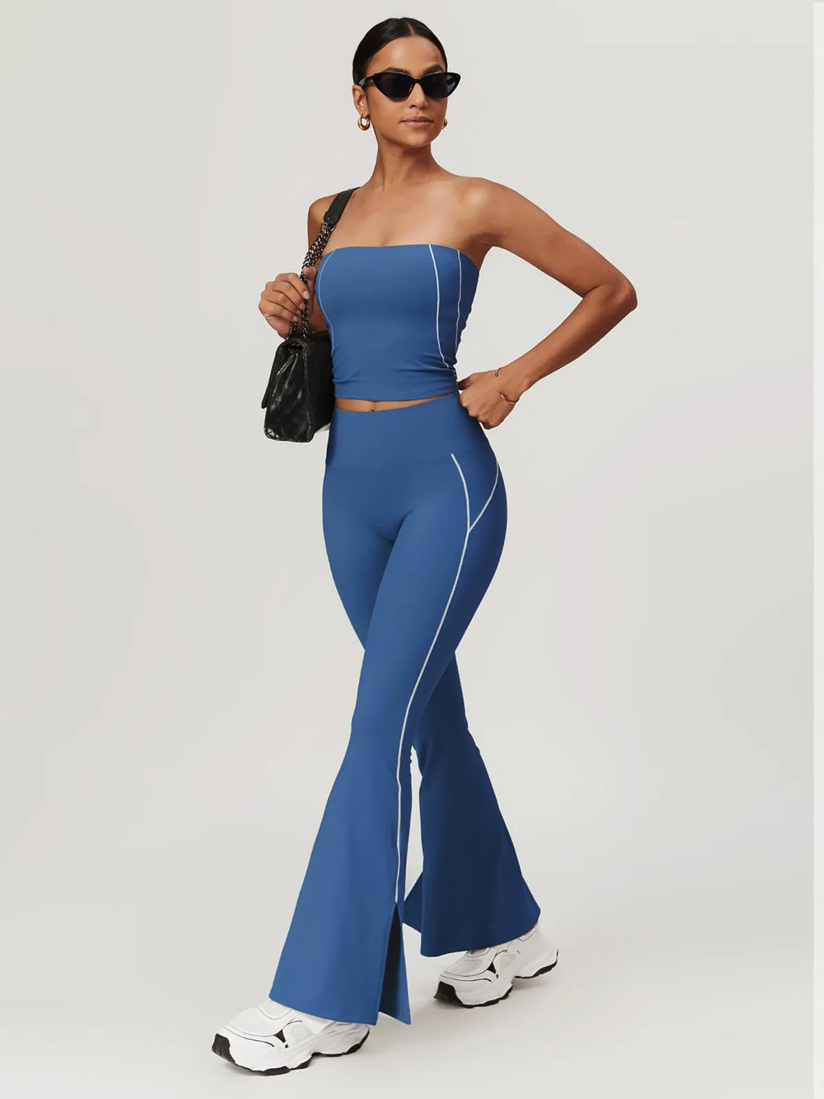 High Waist Hip-Lifting Flare Leggings sold by COMMENSE product image thumbnail 3