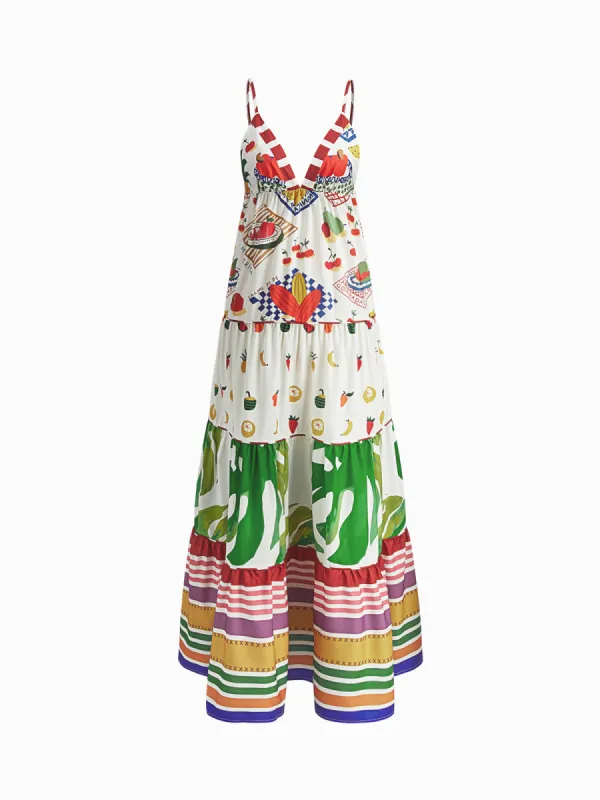 Print Sleeveless Long Dress sold by COMMENSE
