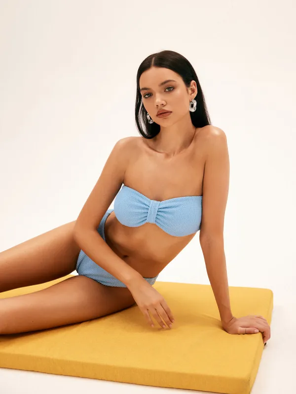 Waffle Bandeau Bikini Set sold by COMMENSE