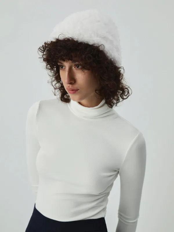 Snowflake Furry Beanie Hat sold by COMMENSE