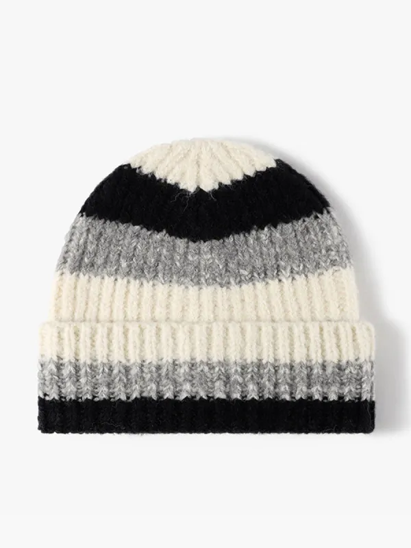 Ombre Stripe Beanie Hat sold by COMMENSE