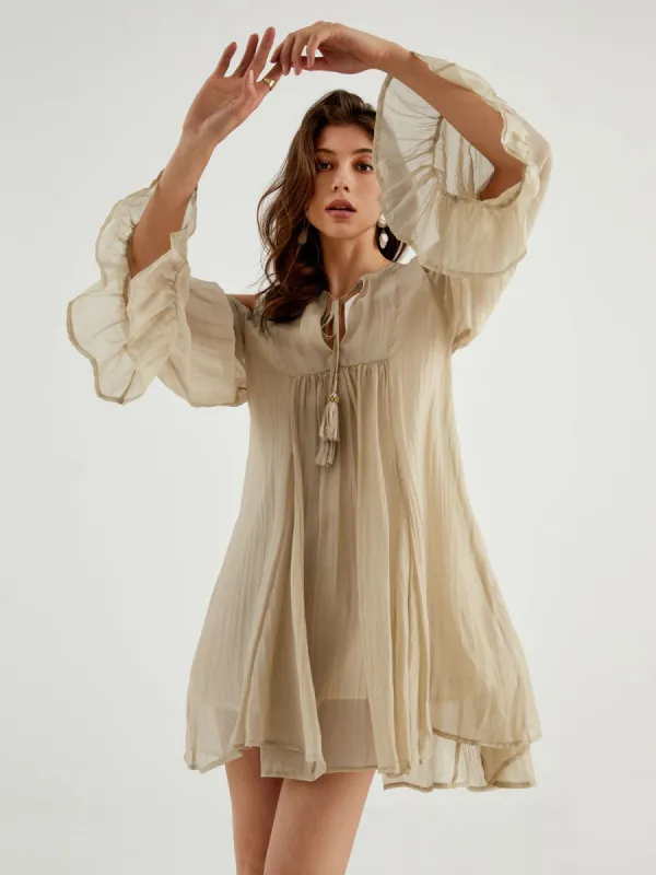 Fairytale Ruffle Short Dress sold by COMMENSE