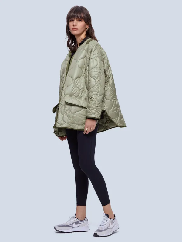 Oversized Quilted Puffer Jacket sold by COMMENSE
