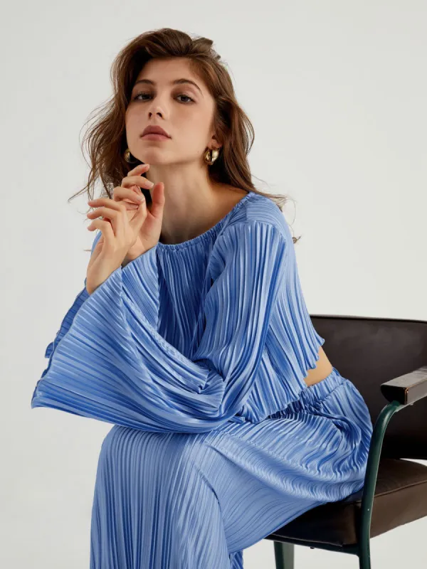 Coastal Breeze Plisse Two Piece Skirt Set sold by COMMENSE