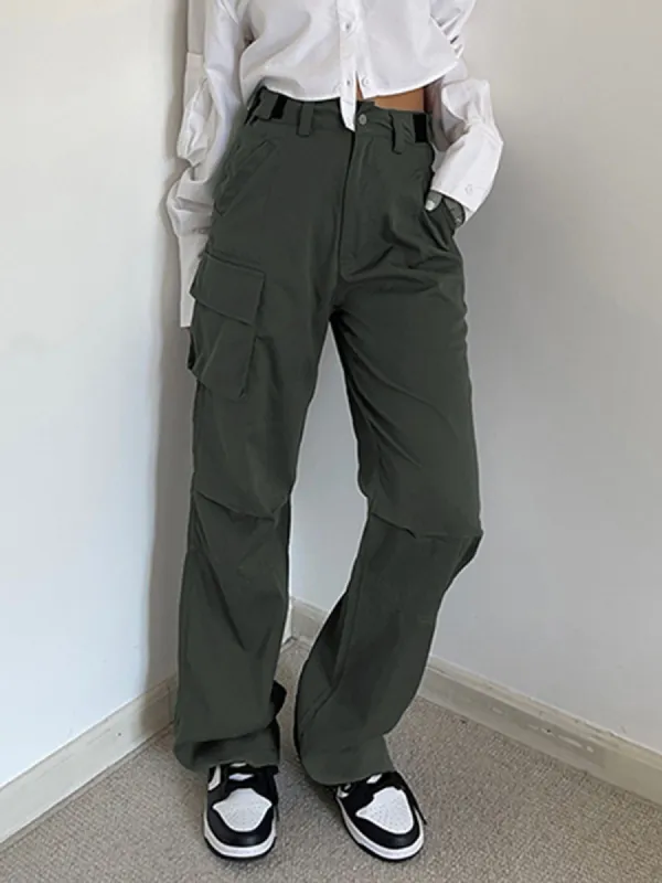 Everyday Double Pockets Cargo Parachute Pants sold by COMMENSE