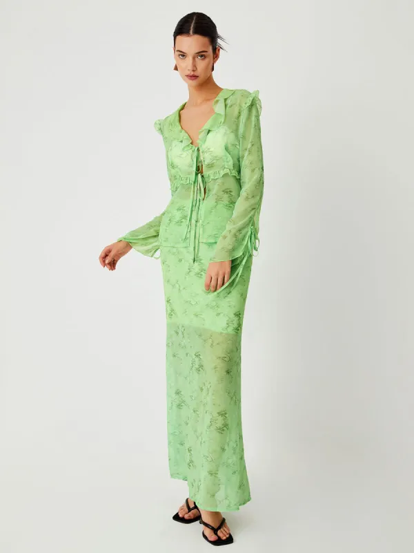 Greeness Tie Dye Cover Up Two Piece Skirt Set sold by COMMENSE