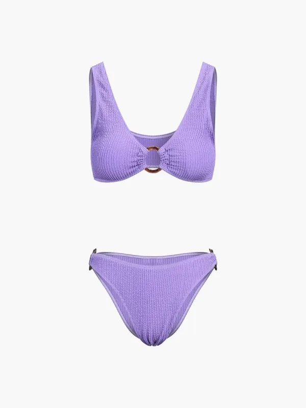 Lilac O-Ring Two Piece Bikini sold by COMMENSE